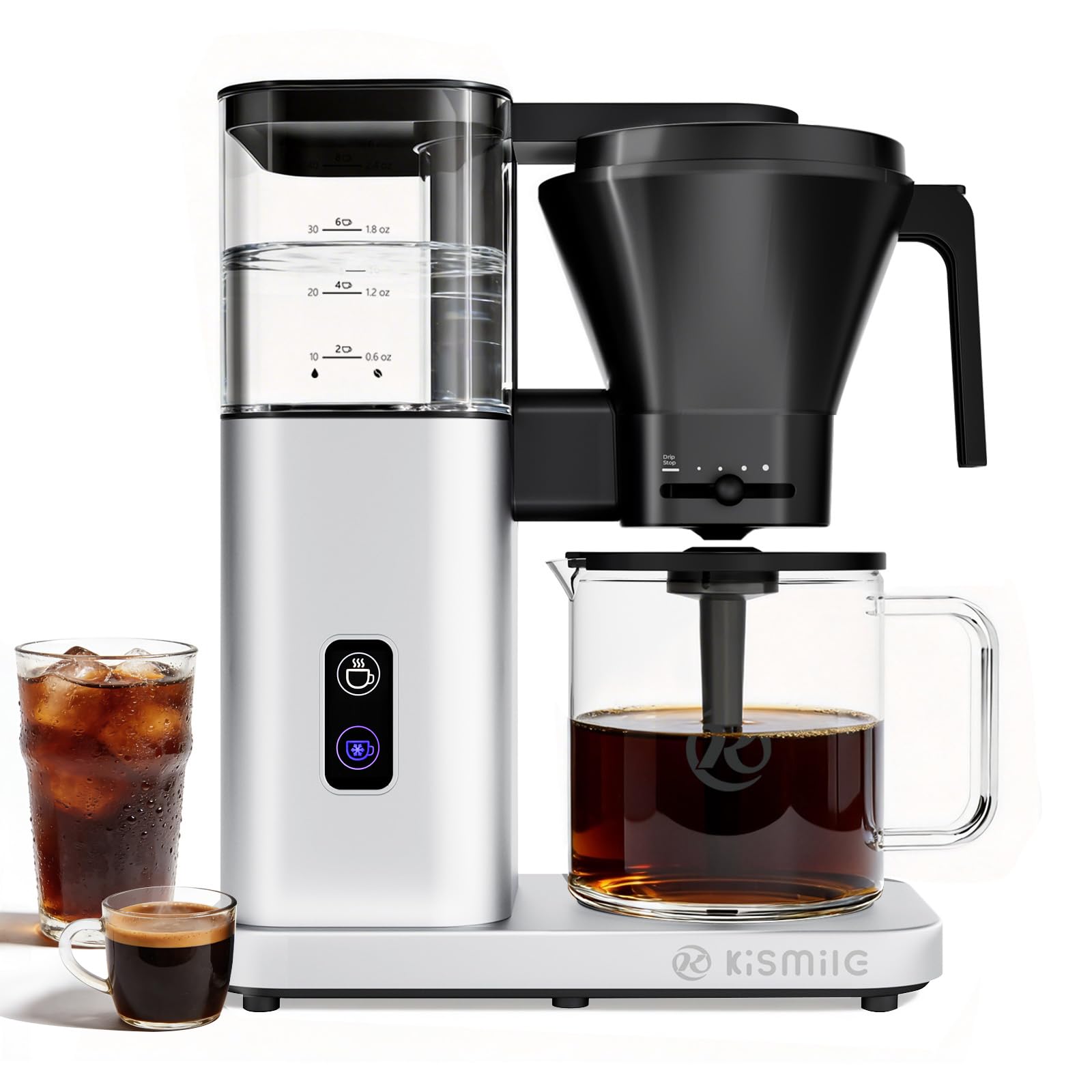 Amazon.com: Kismile 8 Cup Drip Coffee Maker, SCA Certified Hot